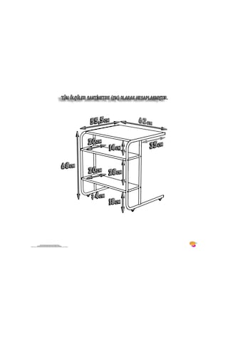 Modilayn C Yan Sehpa Geniş Boy Tekerlekli Çalışma, Atıştırmalık, Yemek, Laptop Sehpası Siyah Çizgili Siyah