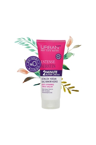 Urban Care Intense Keratin 2 Minute Butter Cream Yoğun Saç Bakım Kürü 200 ML