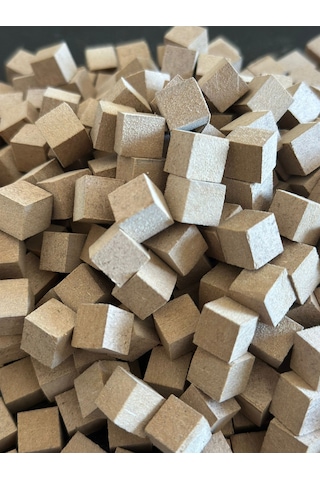 Nest Woodtr 1x1x1cm 100 Adet Mdf Küp Ham Doğal Boyanabilir Mdf Küp Minecraft Küp Zeka Oyunu