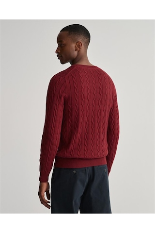 Gant Erkek Kırmızı Regular Fit Bisiklet Yaka Kazak Kırmızı