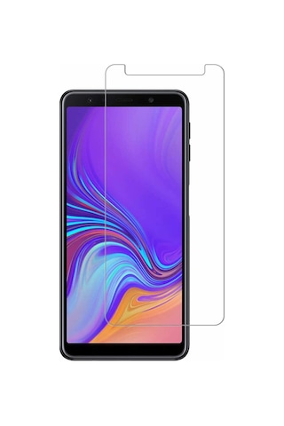 Samsung Galaxy Uyumlu A7 2018 Temperli Cam Koruyucu 4d Kırılmaz Tamperli Cam