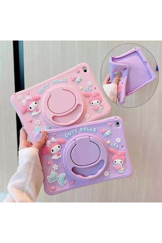 Ennar Lenovo Tab M10 Hd 2.nesil X306f 10.1 İnç Cute Dolls Askılı Tablet Kılıfı Ve Tablet Kalemi Arka Kapak