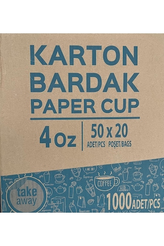 50'li 20 Paket Karton Bardak 1000