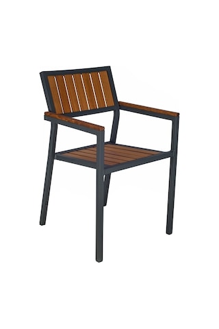 Massadesign W140 Ireko Alüminyum Sandalye-Bahçe Sandalyesi Kahverengi