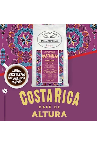 Caffe Corsini Kosta Rika Altura %100 Arabica Çekirdek Kahve 250 G