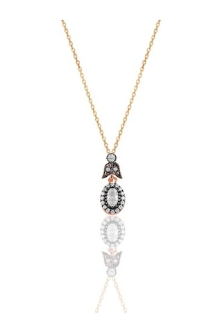 Gümüş Rose Elmas Montürlü Oval Üçlü Set… (535070195)