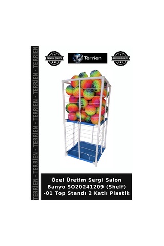 Özel Üretim Sergi Salon Banyo So20241209 Shelf -01 Top Standı 2 Katlı Plastik
