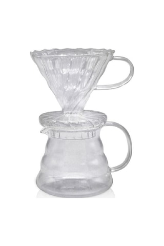 Dancemonkey Isıya Dayanıklı Cam Kahve Demliği El Yapımı, Trendy Tasarım