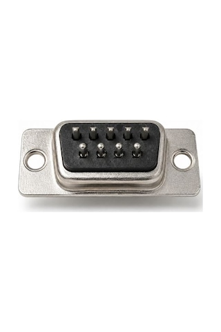 9 Pin Erkek D-sub Konnektör 50'li Paket Panel Montajlı Lehim Tipi