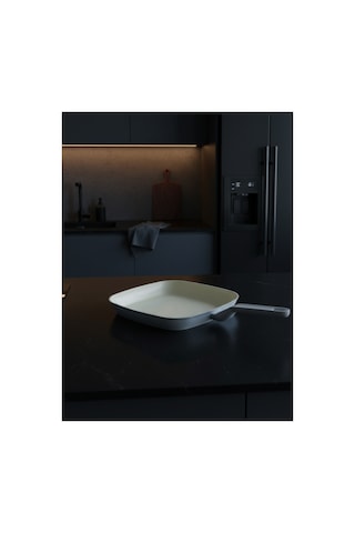 Jumbo Swiss Crystal Light Grey Grill Tava 28 Cm Gri