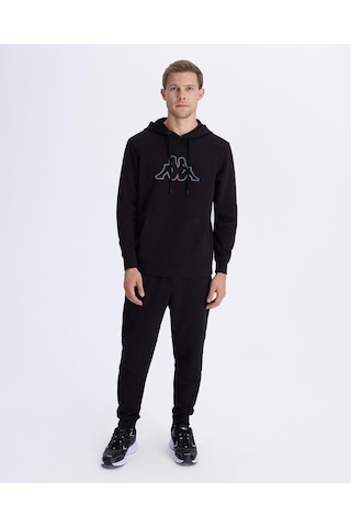 Kappa Logo Brıan Hoodıe Black Man Hoodıe 361x1kw-005 Siyah