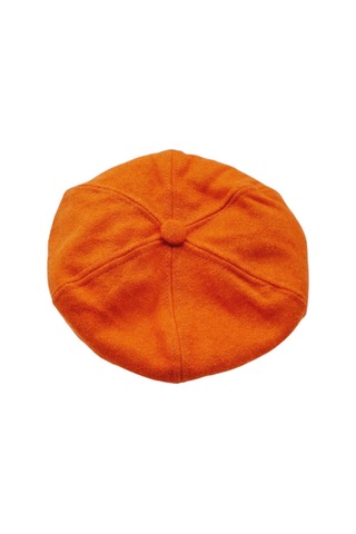 Uniquetrenders Kadın Arkadan Lastikli Kışlık Baretta Şapka Turuncu