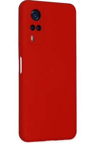 Gld-spt- Newface Vivo Y53s Kılıf Nano İçi Kadife Silikon - Kırmızı