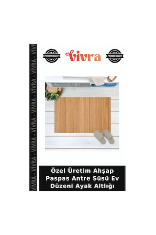 Özel Üretim Ahşap Paspas Antre Süsü Ev Düzeni Ayak Altlığı