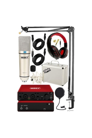 Karın Bölgesix Superior Pack-3 Stüdyo Kayıt Ekipmanları Glx-800 Ses Kartı Cx1 Stüdyo Mikrofon