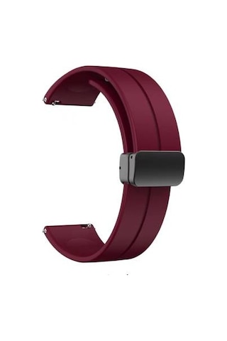 Samsung Galaxy Uyumlu Watch Active 2 44mm Krd-84 20mm Silikon Kordon - Mürdüm