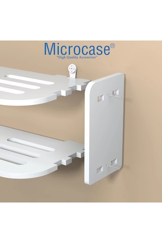 Duvara Monte 3 Raflı Modem Uydu Telefon Kumanda Vb Eşya Düzenleyici Raf Al5348 Beyaz