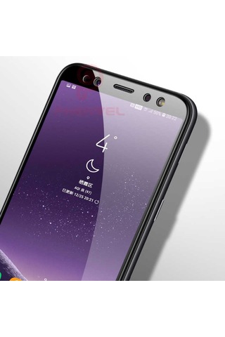 Samsung Uyumlu Galaxy A8 2018 Ekran Koruyucu Tam Kaplayan Cam