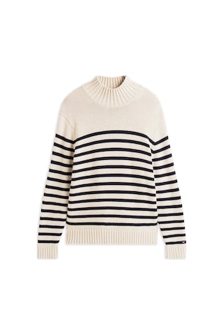 Tommy Hilfiger Breton Cotton Strıpe, 0bp Krem Erkek Kazak