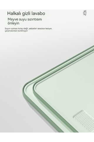 Dancemonkey Buğday Samanı Kesme Tahtası - Ev Tipi 2 Taraflı Plastik Kesme Küf Geçirmez Tahta 51159496 Pembe