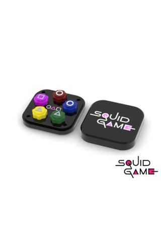 Squid Game Gonggi 5 Taş Oyun Seti, Özel Kare Kutulu, Ağır Taşlı V