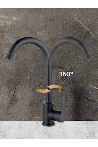 Fleko Mob-c402 Krom Sıyah Musluk Siyah