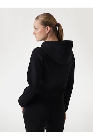 Guess New Alisa Kadın Aktif Scuba Kadın Sweatshirt V2yq08k7uw2 Siyah