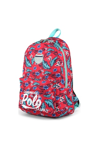 Cambridge Polo Club Island Roamer İki Bölmeli Unisex Sırt Çantası Kırmızı