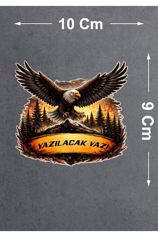 Kişiye Özel Vahşi Kartal Sticker - Vahşi Hayat 4x4 Off Road Adventure Sticker - Araba Oto Motosiklet Karavan Cam Sticker - 00335 10X9 Cm