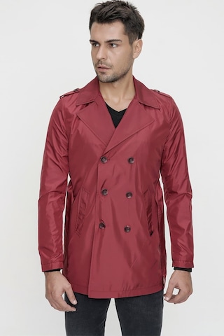 Efor Prd 029 Slim Fit Bordo Spor Pardösü Bordo