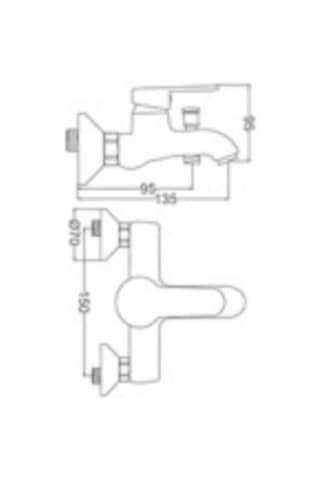 Gms Zirve Siyah Altın Banyo Duş Bataryası Zrv203 Siyah