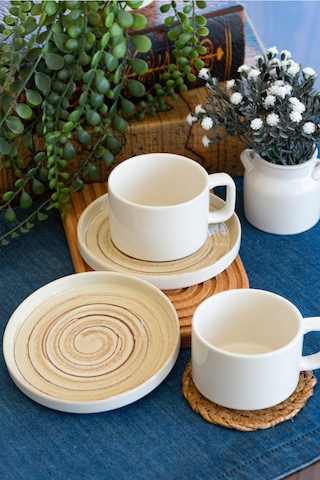 Heda Porselen Jupiter 4 Parça Çay Fincan Takımı