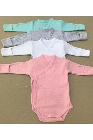 Özdemirlitekstil Bebelino Çıtçıtlı Badi Kruvaze (4 Lü Paket) (456578775) Çok Renkli