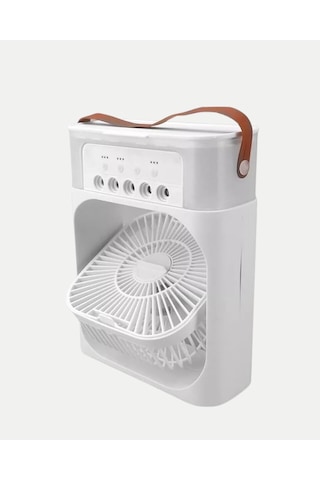 3 Ü 1 Arada Mini Klima Fan Usb Şarjlı 7 Renk Gece Lambalı Ve Nemlendirici