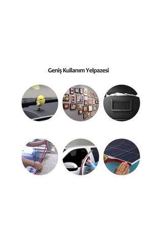Ollevra 2 Metre Güçlü Yapışkanlı Çift Taraflı Slikon Pratik Şeffaf Bant