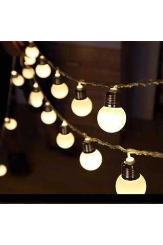 10 Mt Ip65 Dış Mekana Uygun Top Led Bahçe Aydınlatma Günışığı Amber