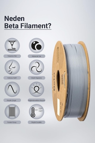Beta Pla+ Filament Grey