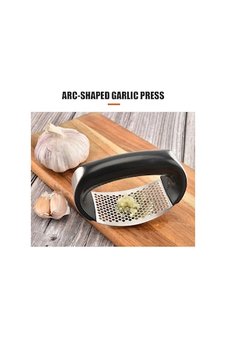 Kosona 304 Paslanmaz Çelik Yaylı Sarımsak Ezici Seti - Silikon Soyucu Ve Fırça İle Hızlı Ezme, Pratik Kullanım Renkli Kutuda Diğer