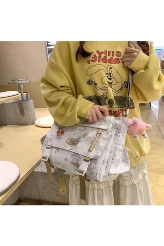 Novahub Siyah Kadın Crossbody Çanta - Büyük Kapasiteli Messenger Omuz Çantası - Öğrenci Baskı Design - Yumuşak Naylon Ve Polyester Astar - Fermuarlı - Siyah Siyah