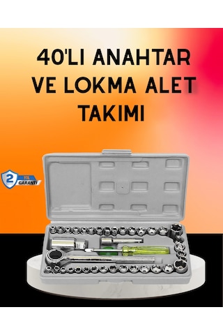 40 Parça Cırcır Lokma Anahtar Seti Profesyonel Kullanım