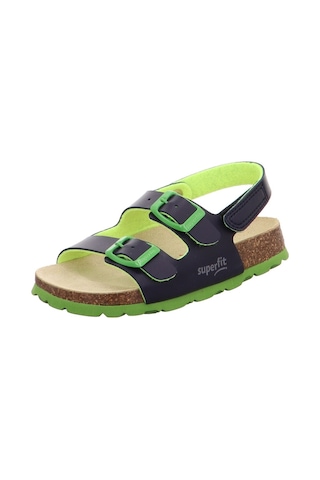 Superfit 0-600124 Erkek Çocuk Lacivert/Yeşil Mantar Sandalet Lacivert
