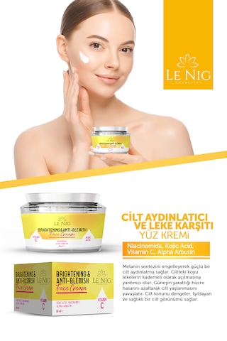 Le Nig Cilt Aydınlatıcı ve Leke Karşıtı Yüz Kremi 50 ML
