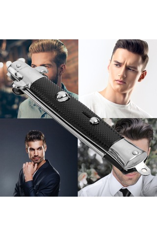 Suofeng Otomatik Açılır Kapanır Saç Ve Sakal Taranı - Şık Metal Plastik Kombin