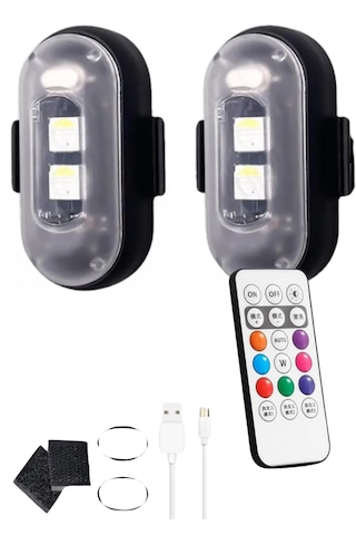 Kumandalı 2'li Çakar Led/şarjlı Mini Led Drone Uyarı Işığı