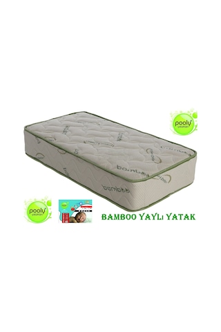 70 x 110 Ortopedik Bamboo Yaylı Yatak Bambu Bebek Yatağı