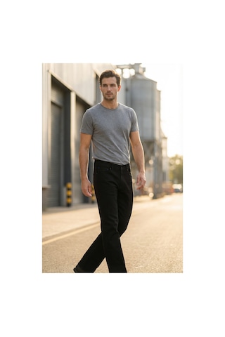 Little Cup Jeans Co Erkek Siyah Klasik Kesim Pamuklu Esnek Jean Kot Denim Pantolon