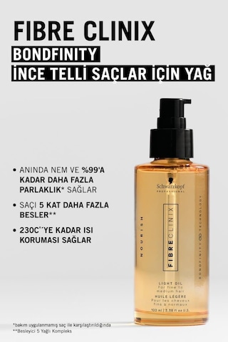 Fibre Clinix İnce Telli Saçlar İçin Onarım Yağı 100ml Light Oil
