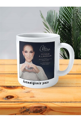 Celine Dion Baskılı Kupa Bardak Kişiye Özel Desen 1 Çok Renkli