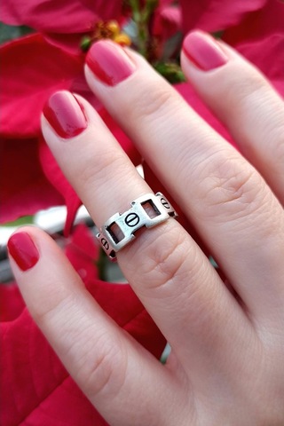 Antik Gümüş Kaplama Dörtgenler Şekilli El Yapımı Ayarlanabilir Ek - 518830562 Çok Renkli