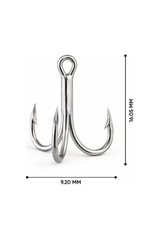 Üçlü İğne - Nikel Üçlü Kanca - Fishack 3210 - 10 Adet - No: 9